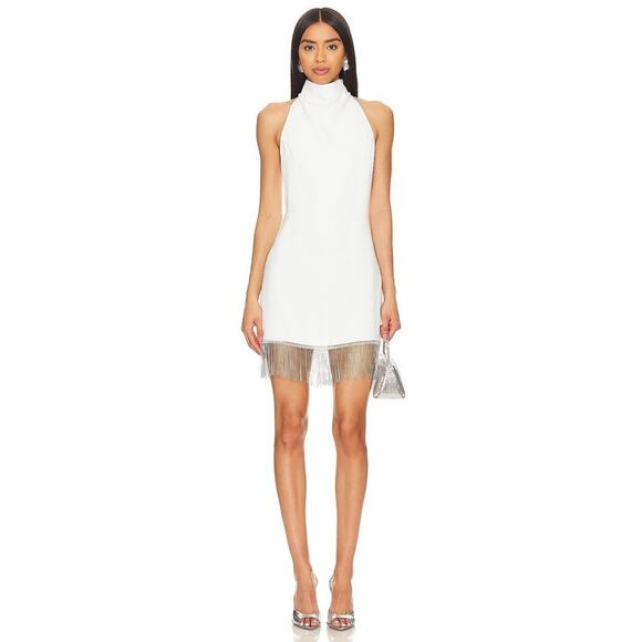 Amanda Uprichard Dresses & Skirts - Amanda Uprichard x REVOLVE Alma  Babydoll Mini Embellish Dress in Ivory